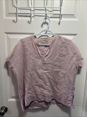 Everlane 100% Linen Short Sleeve Boxy Shirt